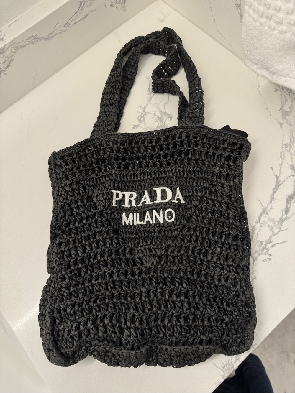 Black Crochet Milano Tote - Picture 2 of 5
